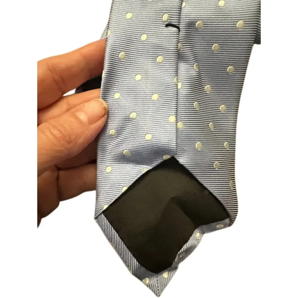 J.Crew Baby Blue White Polka Dot Ludlow Tie Playful Pattern Men